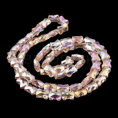 AB Color Plated Transparent Glass Beads Strands EGLA-P051-06A-A02-1