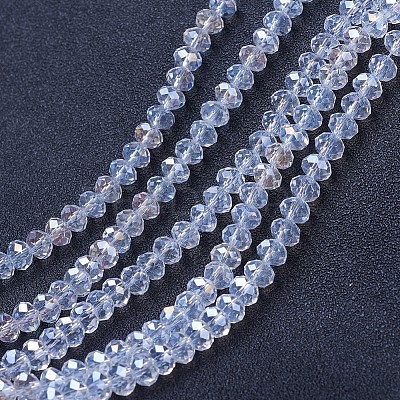 Electroplate Glass Beads Strands EGLA-A034-T1mm-B02-1