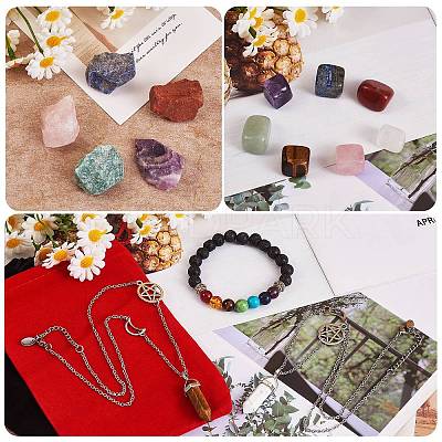 DIY Chakra Gemstone Bracelet Necklace Making Kit DIY-SZ0008-04-1