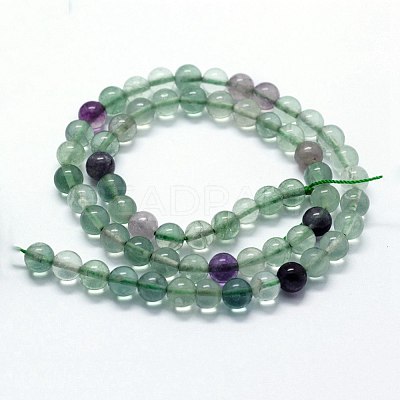Natural Fluorite Beads Strands G-I199-12-4mm-1