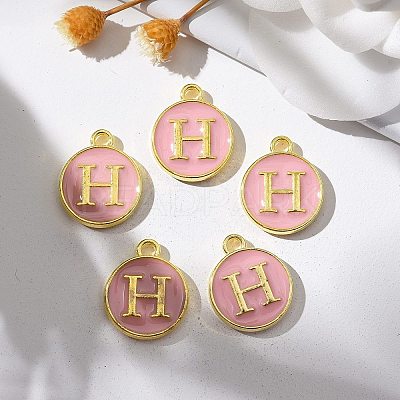 Golden Plated Alloy Enamel Charms LS-ENAM-S118-07H-1