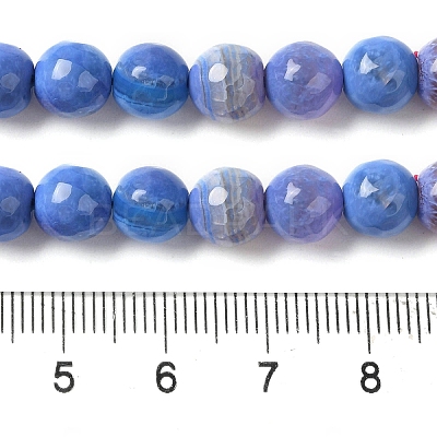 Dyed & Heated Natural Fire Crackle Agate Beads Strands G-P539-B01-03-1