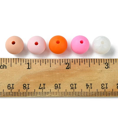35Pcs Food Grade Eco-Friendly Silicone Focal Beads SIL-FS0001-22B-1