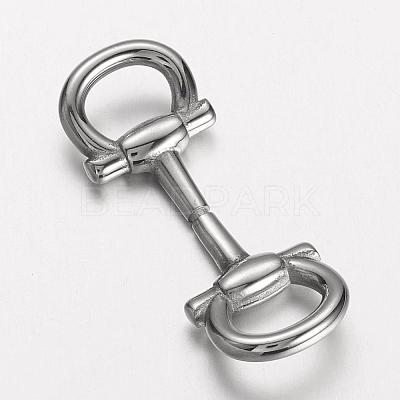 Tarnish Resistant 304 Stainless Steel Clasps STAS-E133-017P-1
