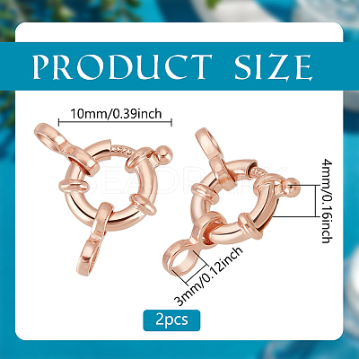 2Pcs 925 Sterling Silver Spring Ring Clasps FIND-PH0022-63RG-1