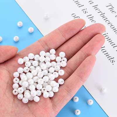 Opaque Acrylic Beads MACR-S370-D6mm-01-1