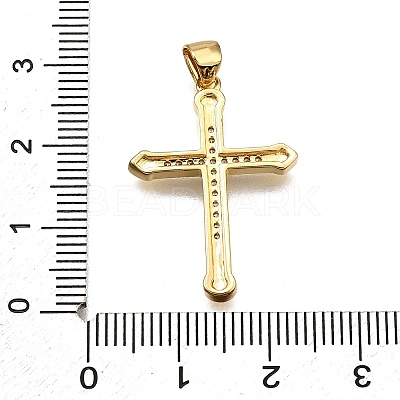 Brass Micro Pave Cubic Zirconia Pendants KK-Z100-42G-02-1
