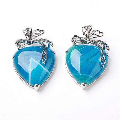 Natural & Synthetic Gemstone Pendants KK-P103-A-1