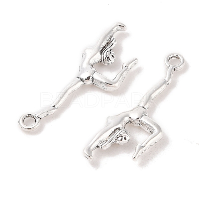 Tibetan Style Zinc Alloy Dancer Pendants TIBEP-R334-283AS-RS-1
