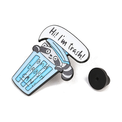 Trash Raccoon Enamel Pins JEWB-E044-04EB-01-1