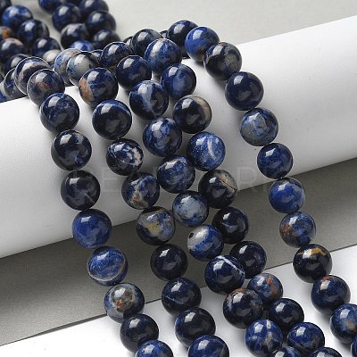 Natural South Africa Sodalite Beads Strands G-S259-35-10mm-1