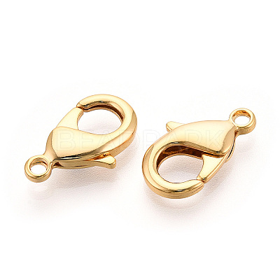 Brass Lobster Claw Clasps KK-YW0004-01D-G-1