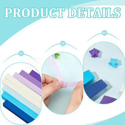 2 Bags 2 Styles Luminous Lucky Star Origami Paper DIY-WR0004-14B-1