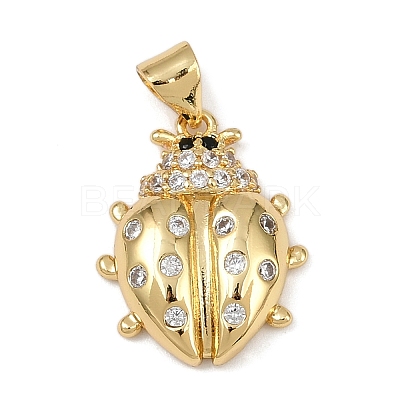 Brass Micro Pave Cubic Zirconia Pendants KK-A260-07D-G-1