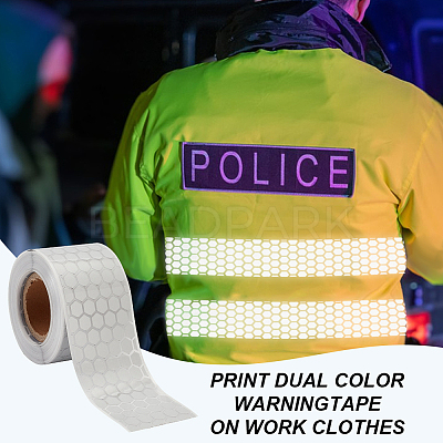 10M PES Reflective Iron On/Sew On Patches DIY-GA0007-33C-1