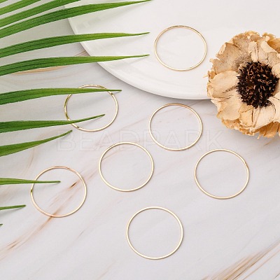 Brass Linking Rings KK-S327-06KC-30mm-1