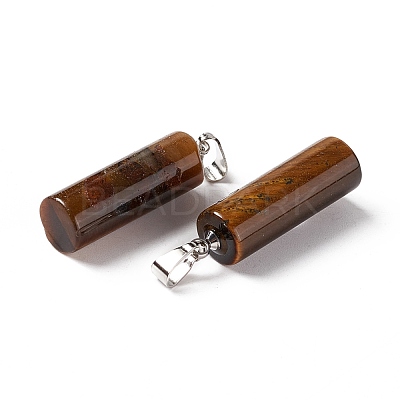 Natural Tiger Eye Pendants G-E135-02P-03-1