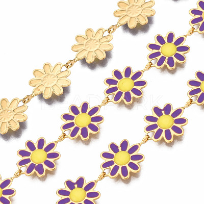 304 Stainless Steel & Enamel Link Chains CHS-Q004-001H-NF-1