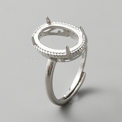 Adjustable Brass Solitaire Ring Settings FIND-WH0120-63C-1
