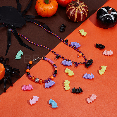 160Pcs 8 Colors Plastic Beads KY-PH0002-38-1