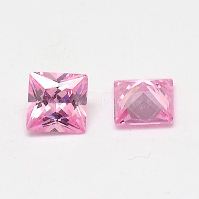 20PCS Mixed Grade A Square Shaped Cubic Zirconia Pointed Back Cabochons X-ZIRC-M004-5x5mm-1
