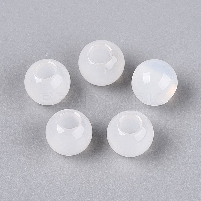 Natural White Agate European Beads G-Q602-09A-02-1