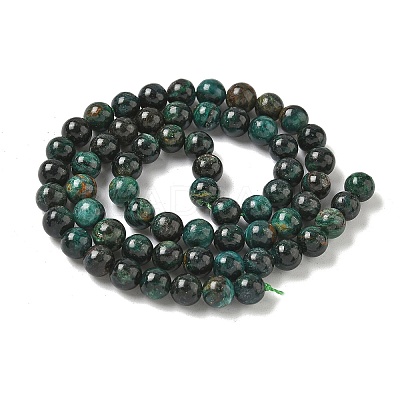 Natural Fuchsite Beads Strands G-G271-B03-6mm-1