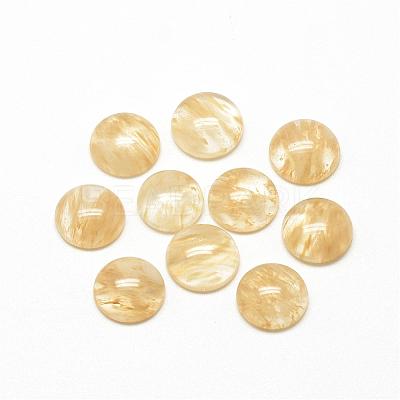 Watermelon Stone Glass Cabochons G-R416-8mm-39-1