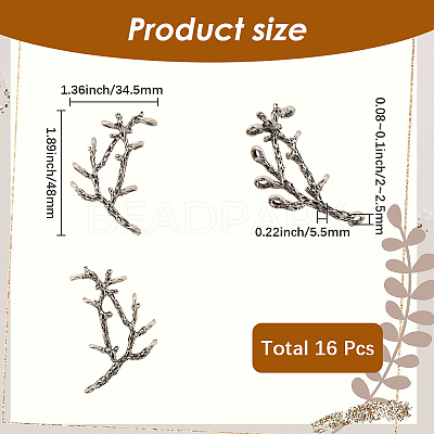 16Pcs Tibetan Style Alloy Multi-Strand Links FIND-SC0016-20-1