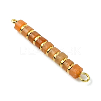 8Pcs 8 Styles Natural Mixed Gemstone & Electroplated Synthetic Non-magnetic Hematite Heishi Beaded Connector Charms PALLOY-JF03291-1