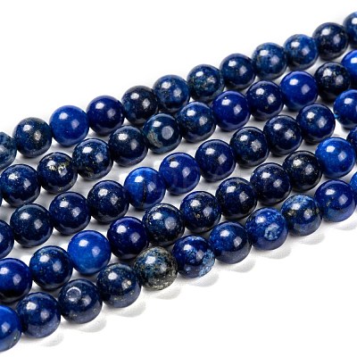 Natural Lapis Lazuli Beads Strands G-G087-8mm-1