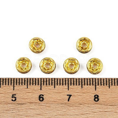 Brass Rhinestone Spacer Beads RB-A014-Z6mm-12G-1