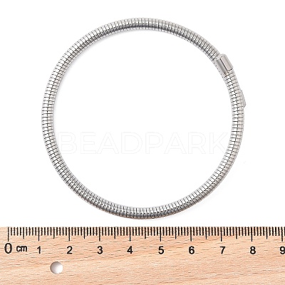 304 Stainless Steel Spring Bangles for Women BJEW-Z086-01P-01-1