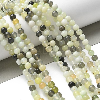 Natural New Jade Beads Strands G-F591-16-6MM-1