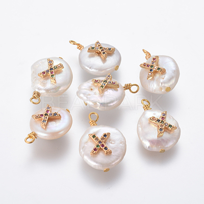 Natural Cultured Freshwater Pearl Pendants PEAR-L027-01X-1