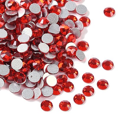 Light Siam Faceted Glass Flat Back Rhinestone for Garment X-RGLA-C002-SS12-227-1