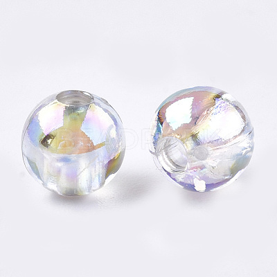 Transparent Plastic Beads OACR-S026-6mm-10-1