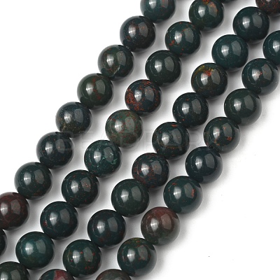 Natural Indian Bloodstone Beads Strands G-G954-02-8mm-1