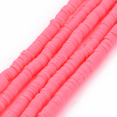 Handmade Polymer Clay Bead Strands CLAY-T002-4mm-74-1