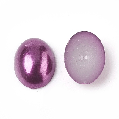 ABS Plastic Imitation Pearl Cabochons SACR-R755-8x6mm-Z20-1