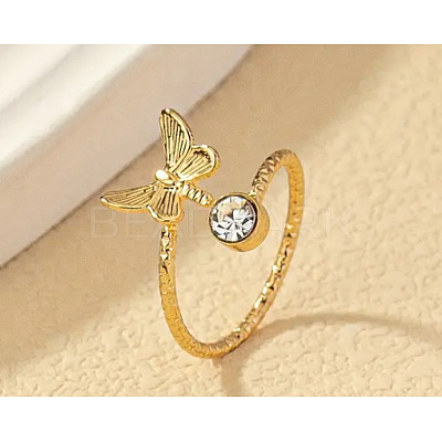 Brass Crystal Rhinestone Cuff Toe Rings FS-WG20A77-01-1
