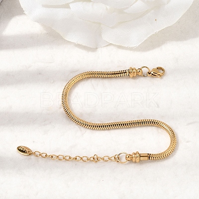 304 Stainless Steel Snake Chains Bracelets for Women BJEW-A158-02E-G-1
