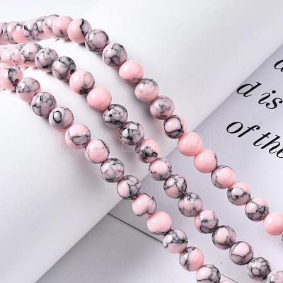 Dyed Synthetic Turquoise Gemstone Bead Strands TURQ-R032-6mm-XSS04-1