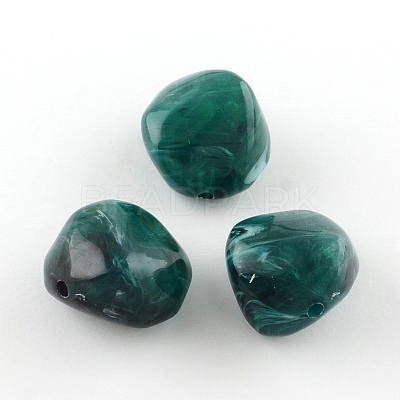 Nuggets Imitation Gemstone Acrylic Beads OACR-R044-03-1