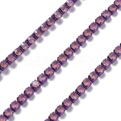 Iron Rhinestone Glass Cup Chain CH-U001-01V-1