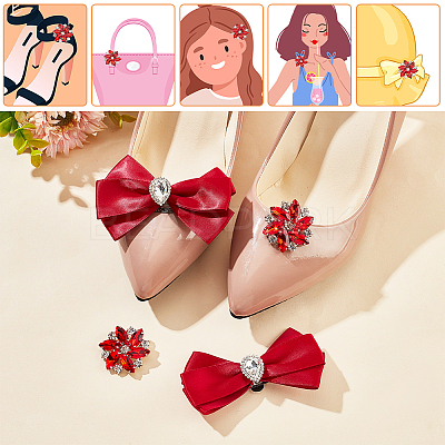 Wedding Shoe Decoration Sets AJEW-NB0005-13C-1