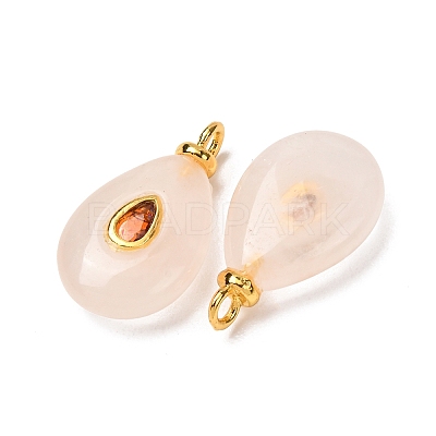 Natural Rose Quartz Pendants GG-CBAA798-01G-01-1