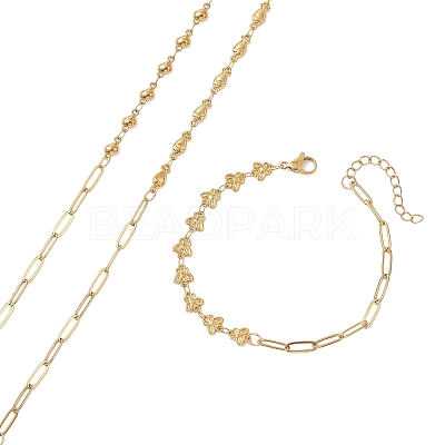 304 Stainless Steel Link Chains Bracelets BJEW-JB13581-1