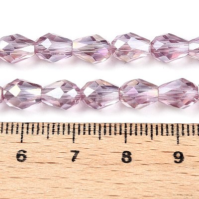 Transparent Electroplate Glass Beads Strands LS-EGLA-N013-T4mm-B02-1