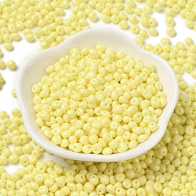 6/0 Opaque Baking Paint Glass Seed Beads SEED-M012-02A-19-1